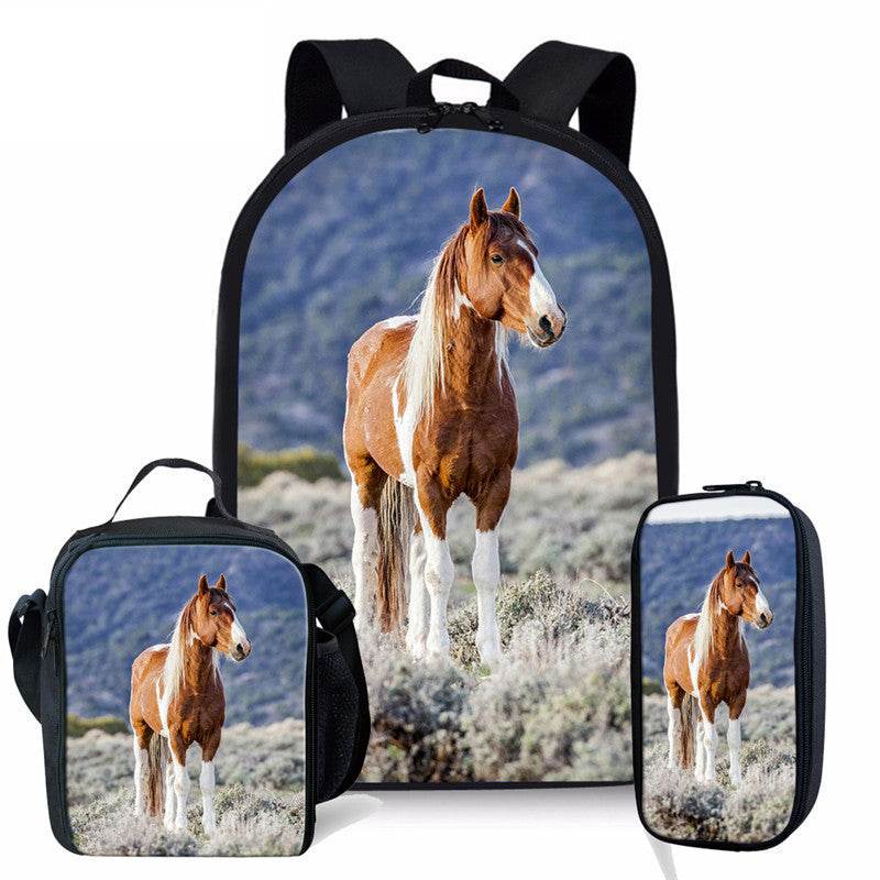 3 in 1 Matching Preschool Backpack Lunchbox Set Stationary Bag