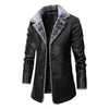 Men’s Plush Fur Suit Jacket with Large Lapel, Winter Warm Luxury Coat