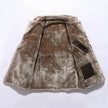 Men’s Plush Fur Suit Jacket with Large Lapel, Winter Warm Luxury Coat