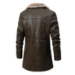 Men’s Plush Fur Suit Jacket with Large Lapel, Winter Warm Luxury Coat