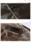 Men’s Plush Fur Suit Jacket with Large Lapel, Winter Warm Luxury Coat