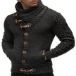 Knitted Jacket With High Collar Buttons Sweater for Men