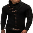 Knitted Jacket With High Collar Buttons Sweater for Men