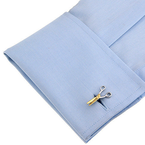 Unisex Golden Scissors Cufflinks – Copper Novelty Personality Cufflinks for Men & Women | Canada & USA