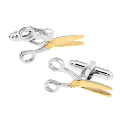 Unisex Golden Scissors Cufflinks – Copper Novelty Personality Cufflinks for Men & Women | Canada & USA