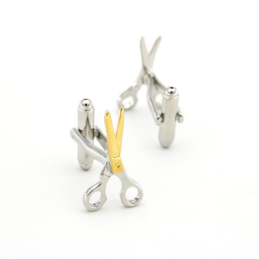 Unisex Golden Scissors Cufflinks – Copper Novelty Personality Cufflinks for Men & Women | Canada & USA