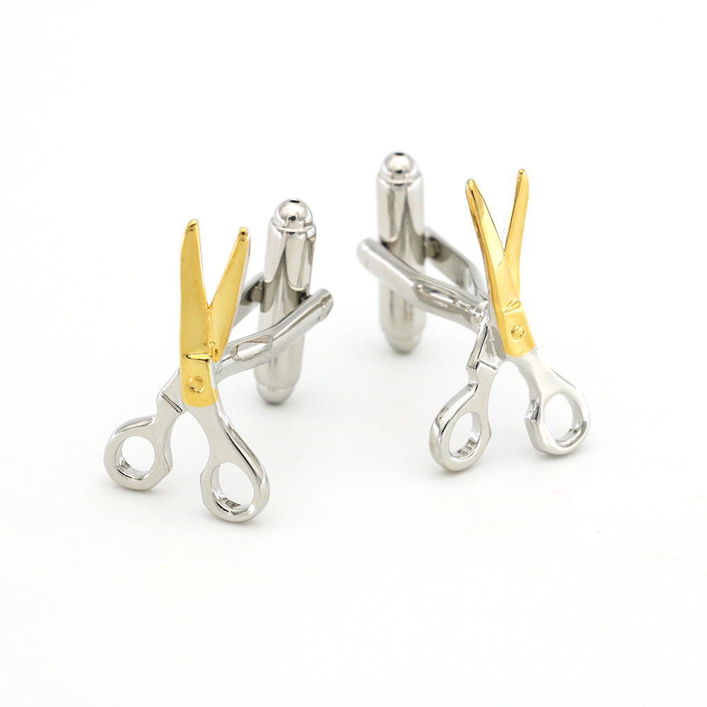 Unisex Golden Scissors Cufflinks – Copper Novelty Personality Cufflinks for Men & Women | Canada & USA