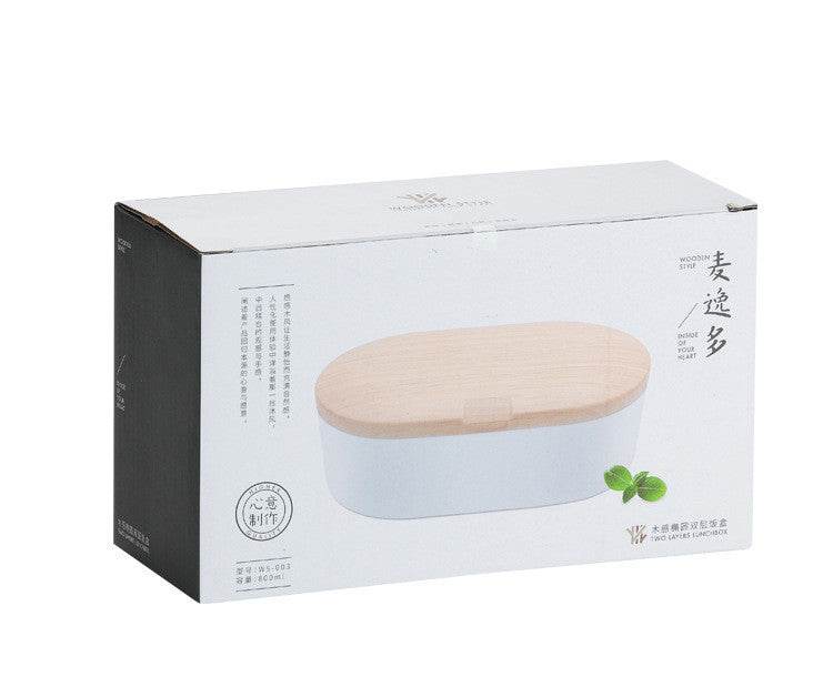 Portable Nordic Style Student Bento Lunch Box with Cutlery