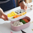 Portable Nordic Style Student Bento Lunch Box with Cutlery