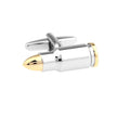 Men's Bullet Style Cufflinks – Alloy Silver Formal Shirt Cufflinks | Canada & USA