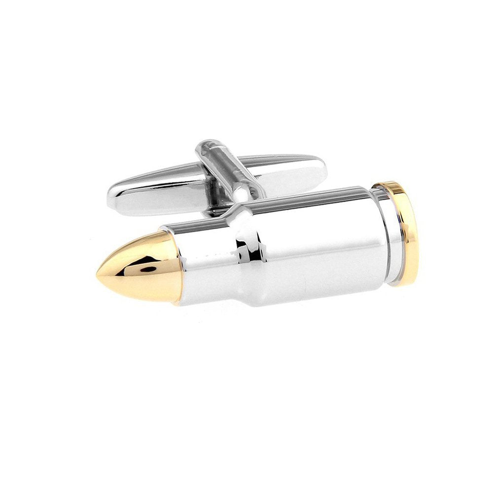Men's Bullet Style Cufflinks – Alloy Silver Formal Shirt Cufflinks | Canada & USA