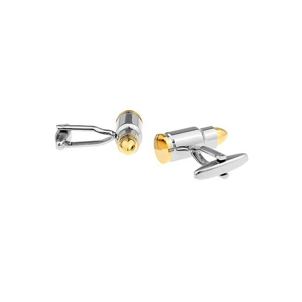 Men's Bullet Style Cufflinks – Alloy Silver Formal Shirt Cufflinks | Canada & USA