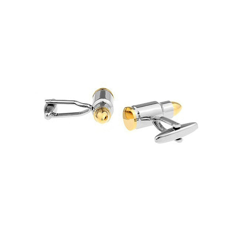Men's Bullet Style Cufflinks – Alloy Silver Formal Shirt Cufflinks | Canada & USA