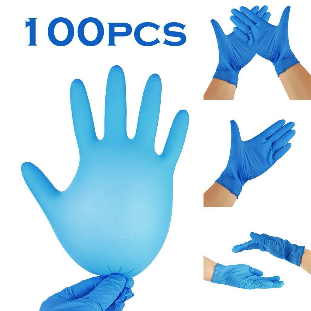 Disposable PVC Protective Gloves 100 Pack – Anti-Static Elastic Non-Allergenic Gloves for Home & Industry