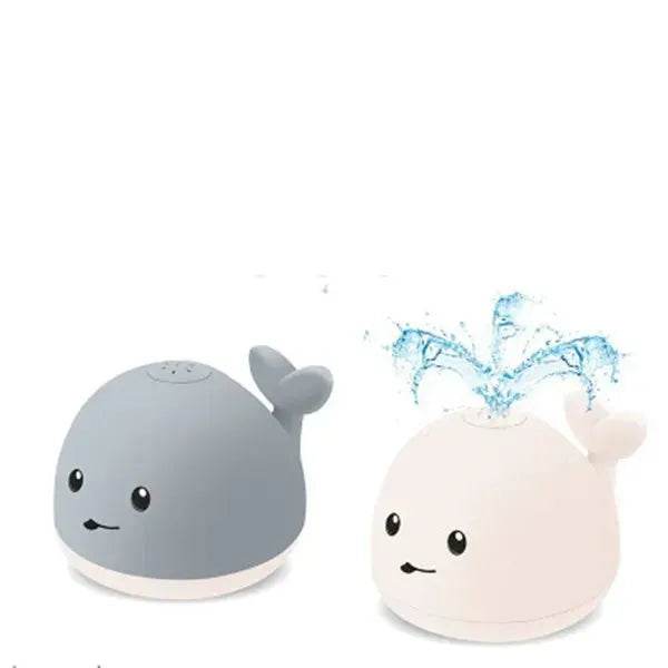 Baby Cute LED Light spray water whale bath toy
