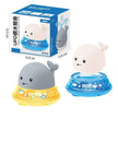 Baby Cute LED Light spray water whale bath toy