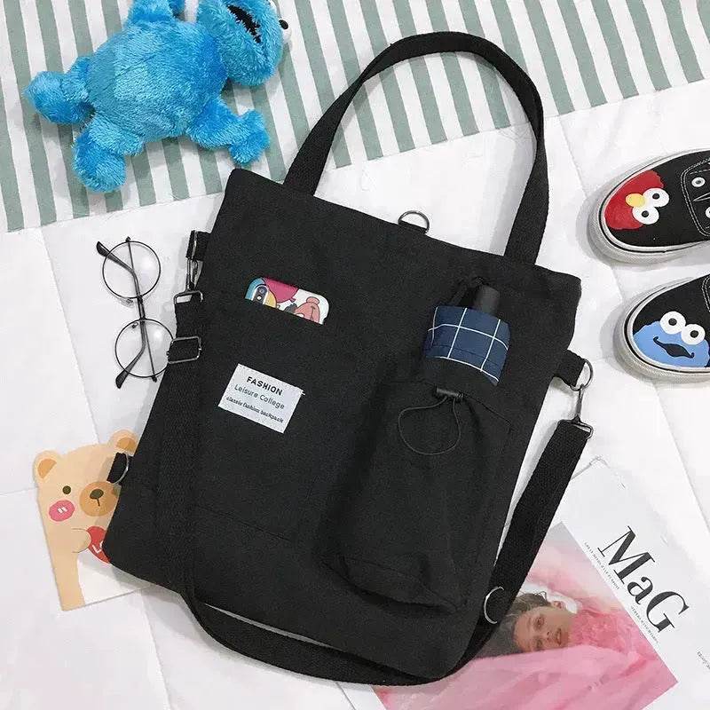 Square Canvas Totes Bag Lady With One Shoulder Slung Bag Canvas Bag for Women