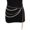 Women's Multilayer Pearl Chain Tassel Waist Chain – Gold Retro Body Jewelry