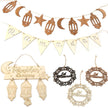 Wooden Crafts Hanging Pendants Eid Mubarak Home Ramadan Decorations
