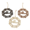 Wooden Crafts Hanging Pendants Eid Mubarak Home Ramadan Decorations