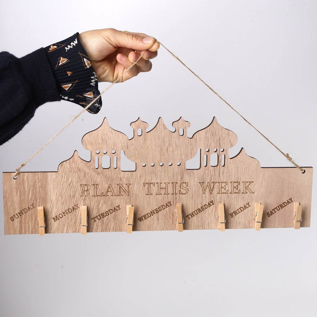 Eid Mubarak Home Decoration Wooden Calendar Listing Ramadan Decor Plaques