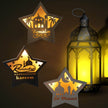 Eid Mubarak Ramadan Gurban Festival Five-pointed Star With LED Lights Decoration