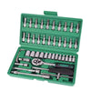 Car Repair Tool 46pcs Inch Socket Set Car Repair Tool Ratchet Torque Wrench Combo Tools Kit Auto Repairing Tool Set