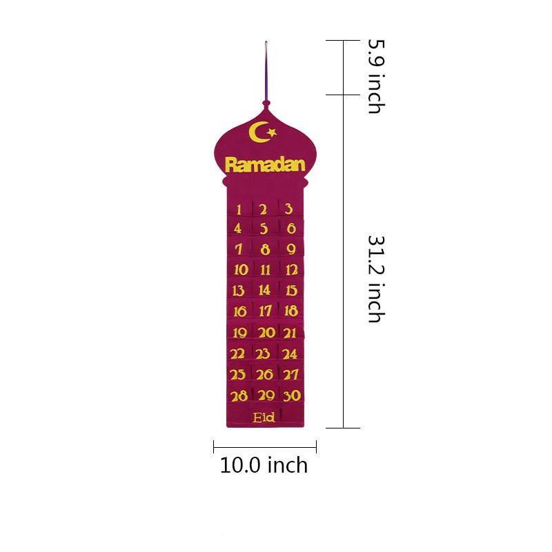 For Eid Al-Fitr And Ramadan, The Cloth Wall Calendar Carries The Bag