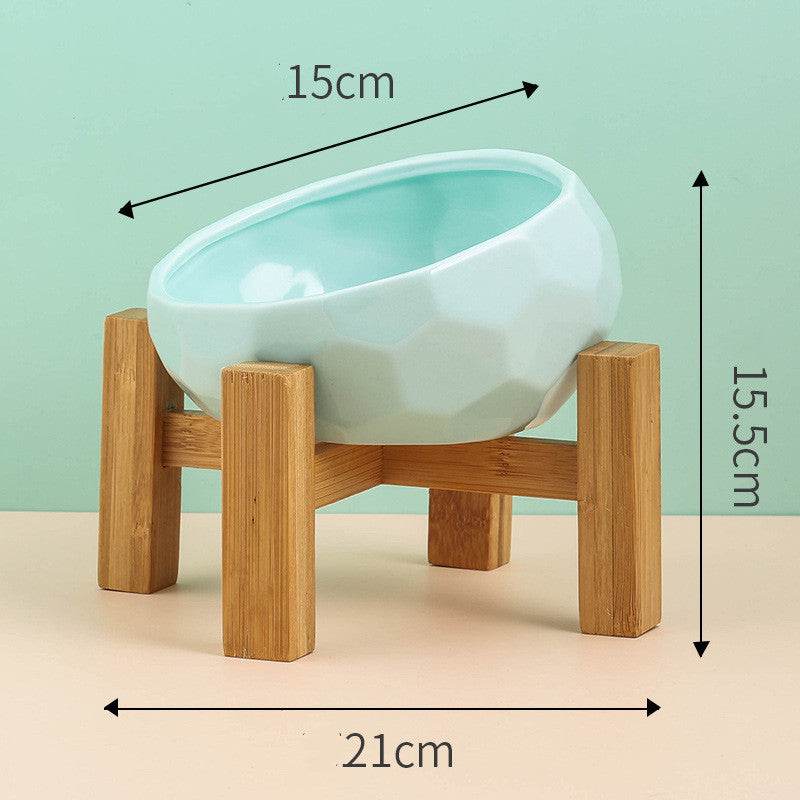 Ceramic Cat Bowl with Angled Mouth – Single & Set Options