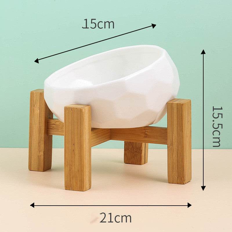 Ceramic Cat Bowl with Angled Mouth – Single & Set Options