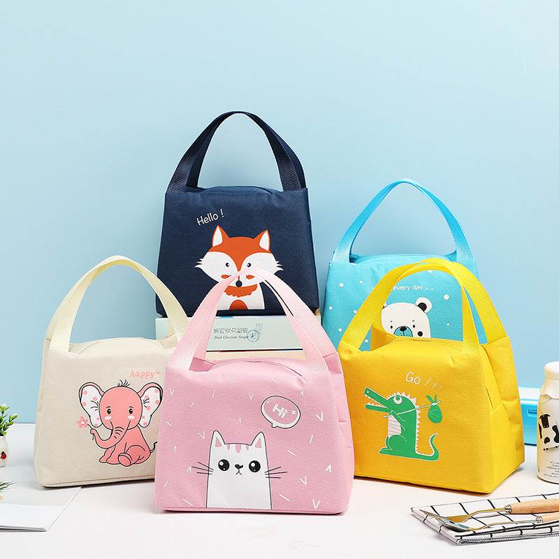 Portable Cartoon Insulated School Kids Lunch Bag