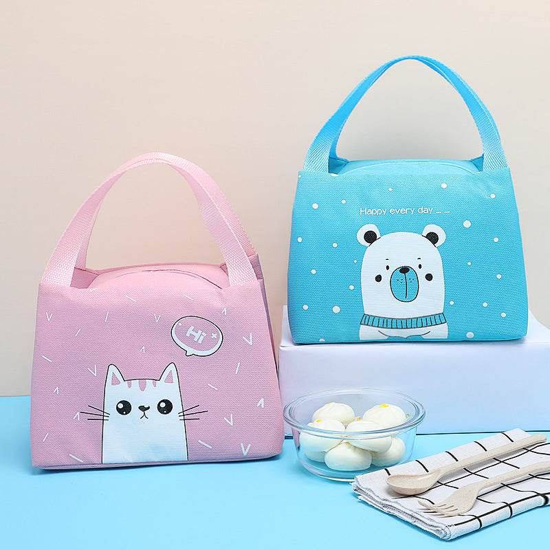Portable Cartoon Insulated School Kids Lunch Bag