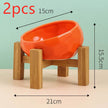 Ceramic Cat Bowl with Angled Mouth – Single & Set Options