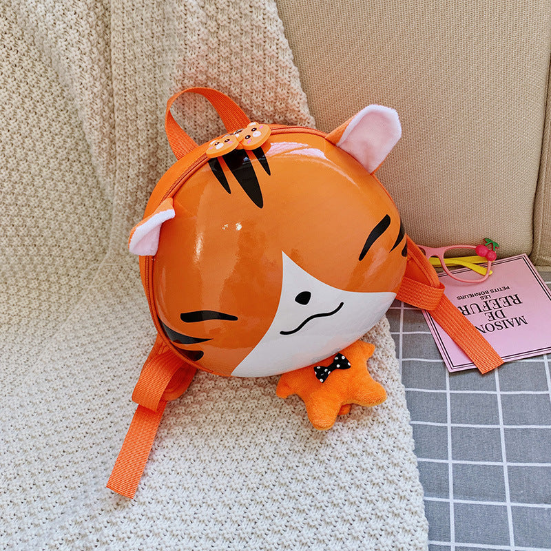 Cartoon Animal 3D Eggshell Kids Backpack – Cute School Bag for Children (Green, Orange, Pink & More)