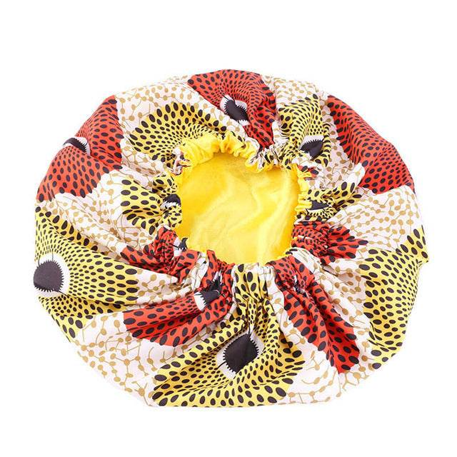 Pattern Satin Linned Bounce Hair Bonnet