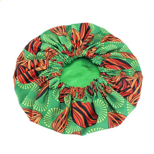 Pattern Satin Linned Bounce Hair Bonnet