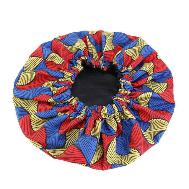 Pattern Satin Linned Bounce Hair Bonnet