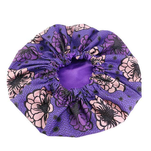 Pattern Satin Linned Bounce Hair Bonnet