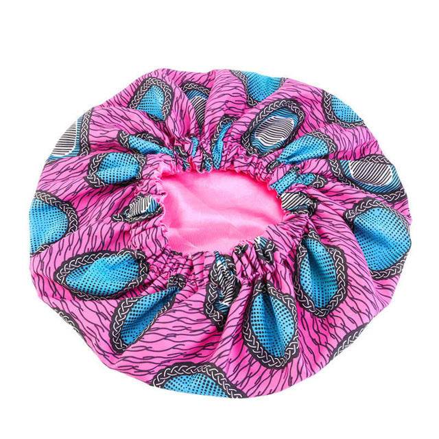 Pattern Satin Linned Bounce Hair Bonnet