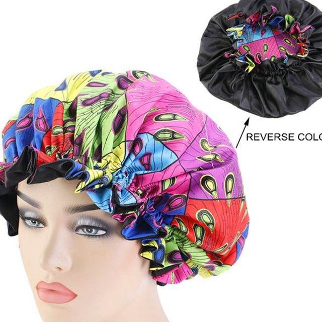 Bounce Curly Hair  Bonnet Women Night Sleep Cap