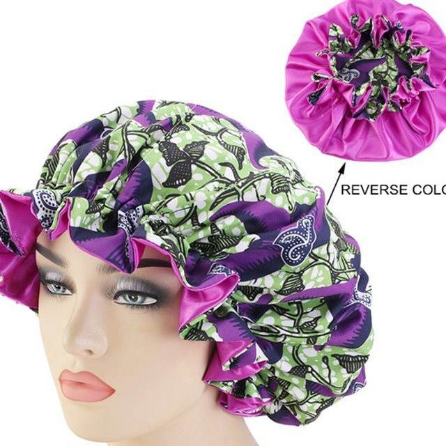 Bounce Curly Hair  Bonnet Women Night Sleep Cap