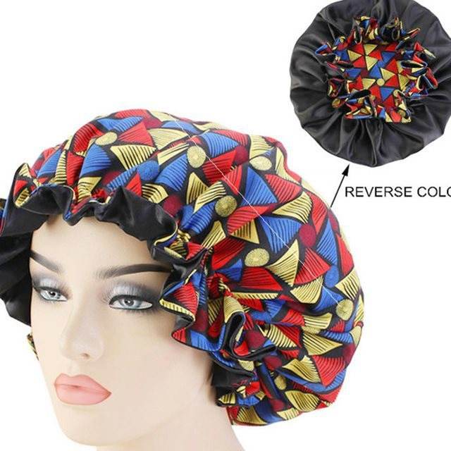 Bounce Curly Hair  Bonnet Women Night Sleep Cap