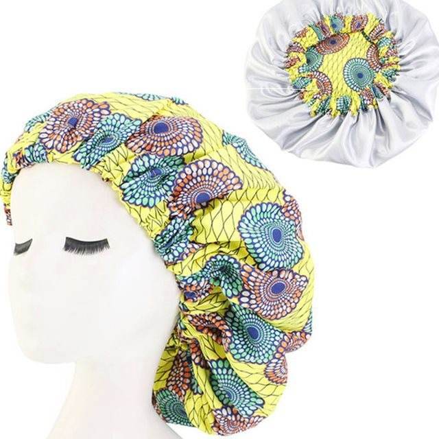 Bounce Curly Hair  Bonnet Women Night Sleep Cap