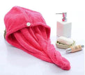Women's Microfiber Hair Dryer Cap Absorbent Hair Towel.