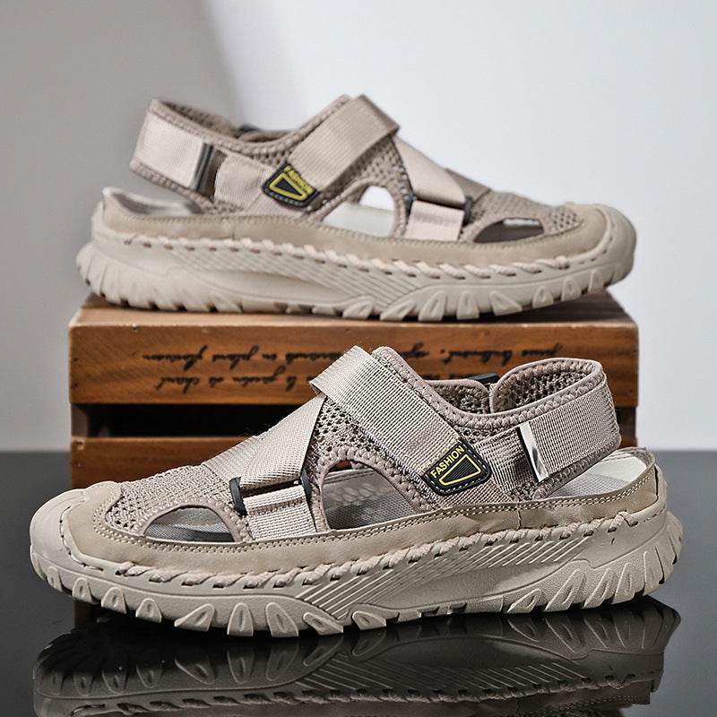 Summer Men's Hollow Mesh Surface Breathable Trendy Casual Shoes All-matching Sandals