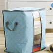 Non-Woven Fabric Clothing and Quilt Storage Bag, 28x40x45cm, Indoor Organiser, Blue and Green
