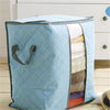 Non-Woven Fabric Clothing and Quilt Storage Bag, 28x40x45cm, Indoor Organiser, Blue and Green