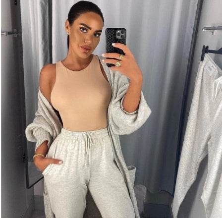 Fashion Round Neck Sleeveless bodysuit top for women