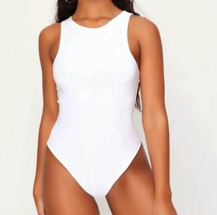 Fashion Round Neck Sleeveless bodysuit top for women