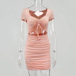 Ladies Bodycon Mini dress Open belly Club Party Dress